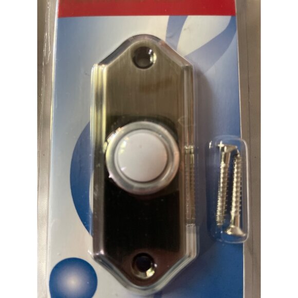 Heath/Zenith Wired Lighted Pewter Finish Doorbell Push Button 923-C - Picture 5 of 15
